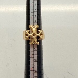 Tory Burch Gold Logo Chunky Ring Size 6